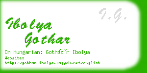 ibolya gothar business card